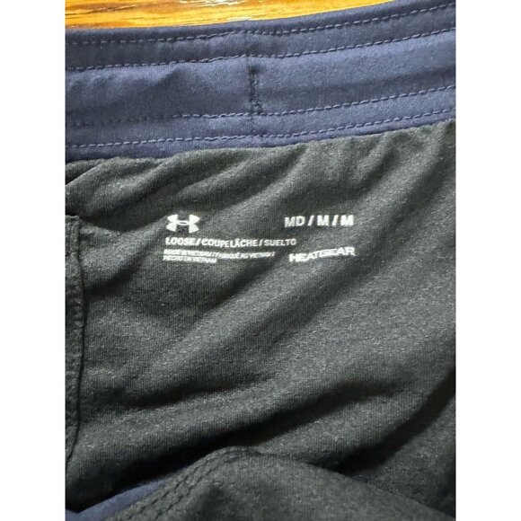Under Armour Heat Gear Loose Shorts Women’s Size Med Blue Running Sporty Active - Picture 7 of 14